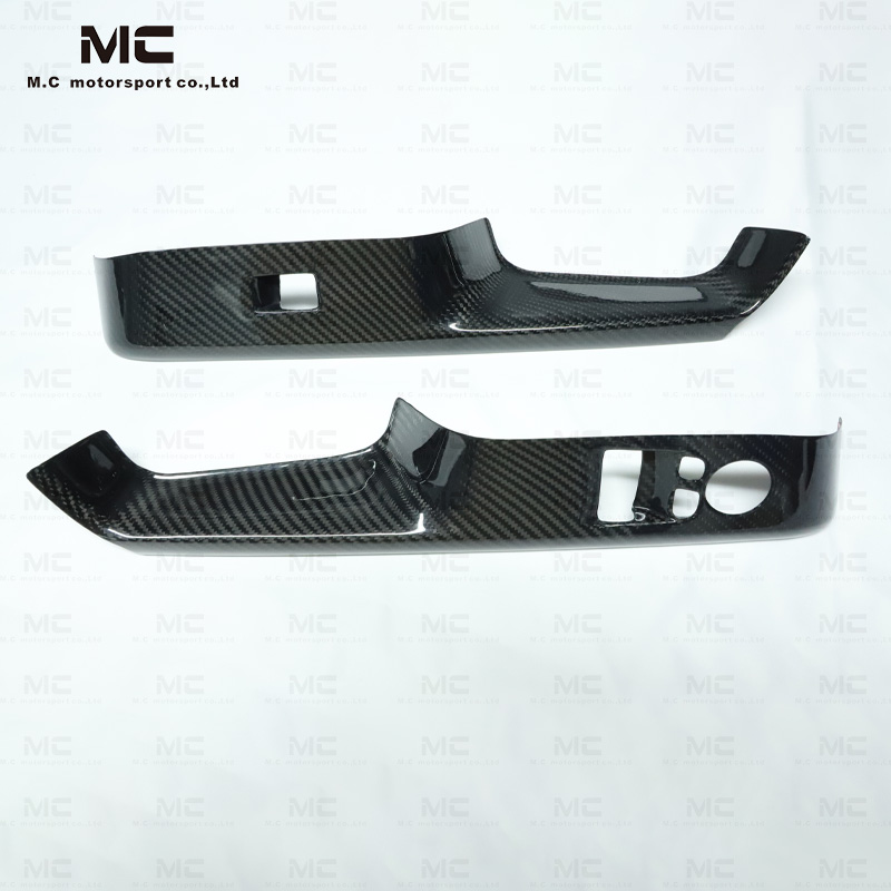 For Toyota Supra A90 A91 GR MK Dry Carbon Fiber Door Switch Panel Cover 