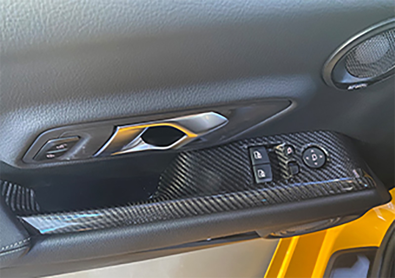 For Toyota Supra A90 A91 GR MK Dry Carbon Fiber Door Switch Panel Cover 
