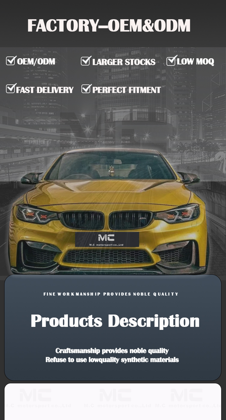 For BMW M3 M4 F82 F80 F83 Front Up Splitter