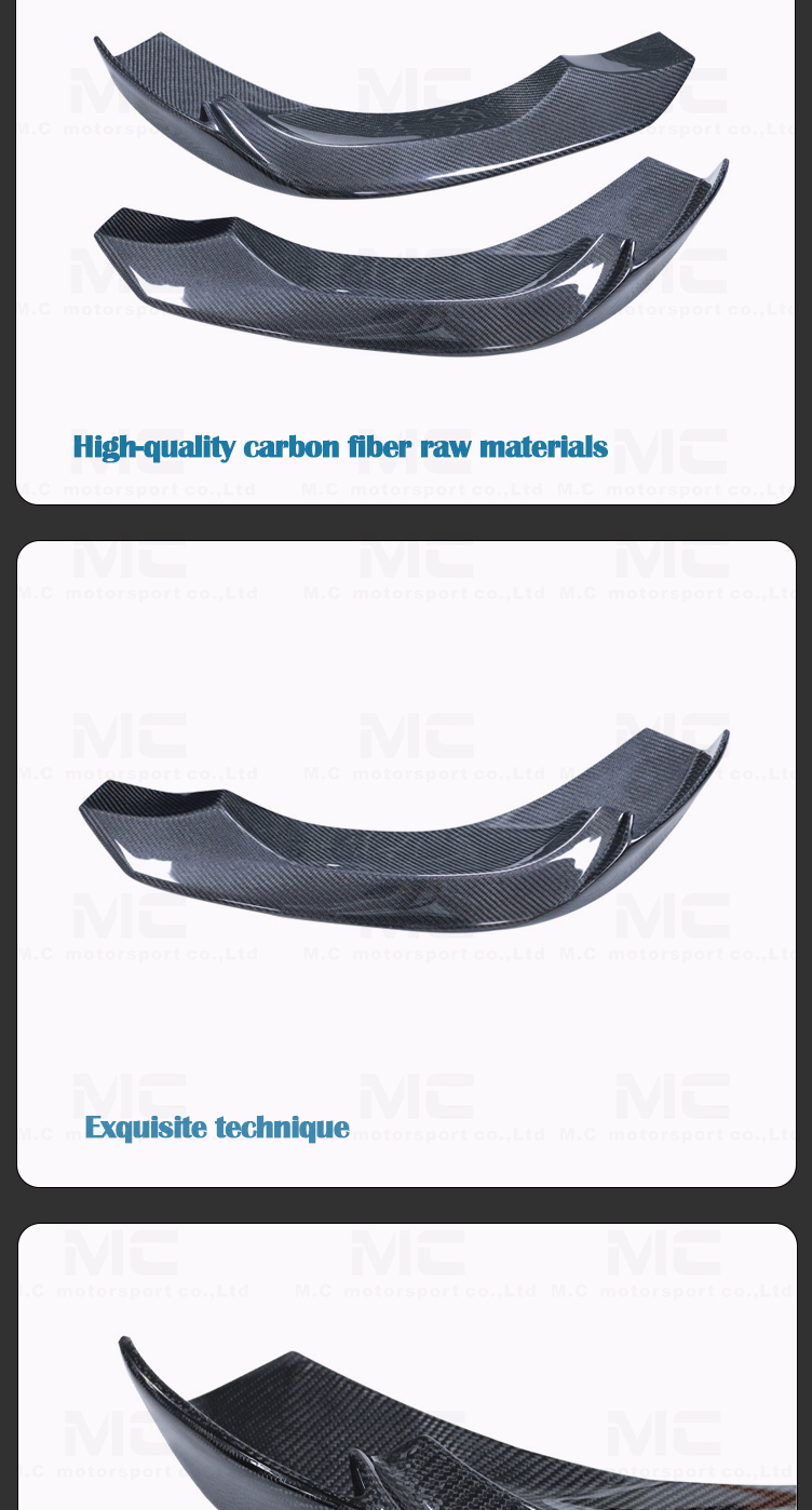 For BMW M3 M4 F80 F82 F83 Carbon Fiber Front Splitter