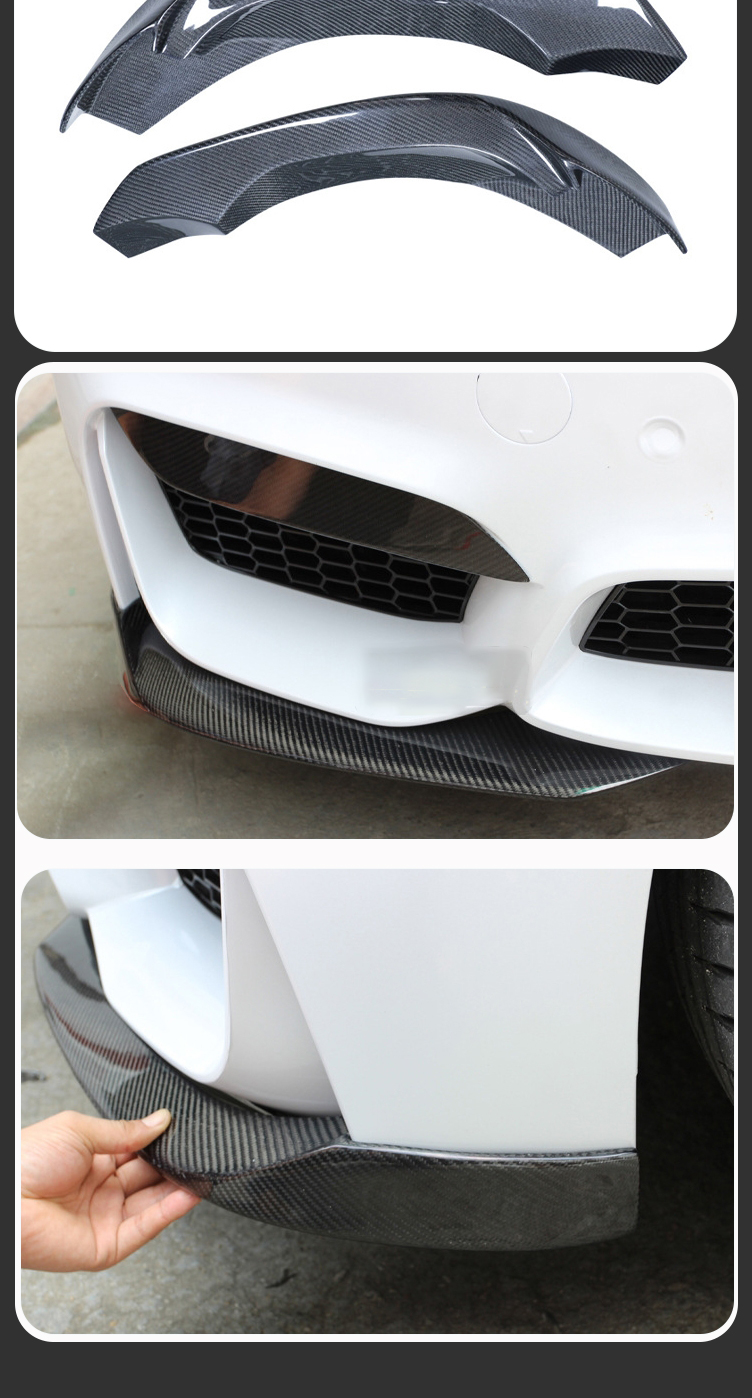 For BMW M3 M4 F80 F82 F83 Carbon Fiber Front Splitter