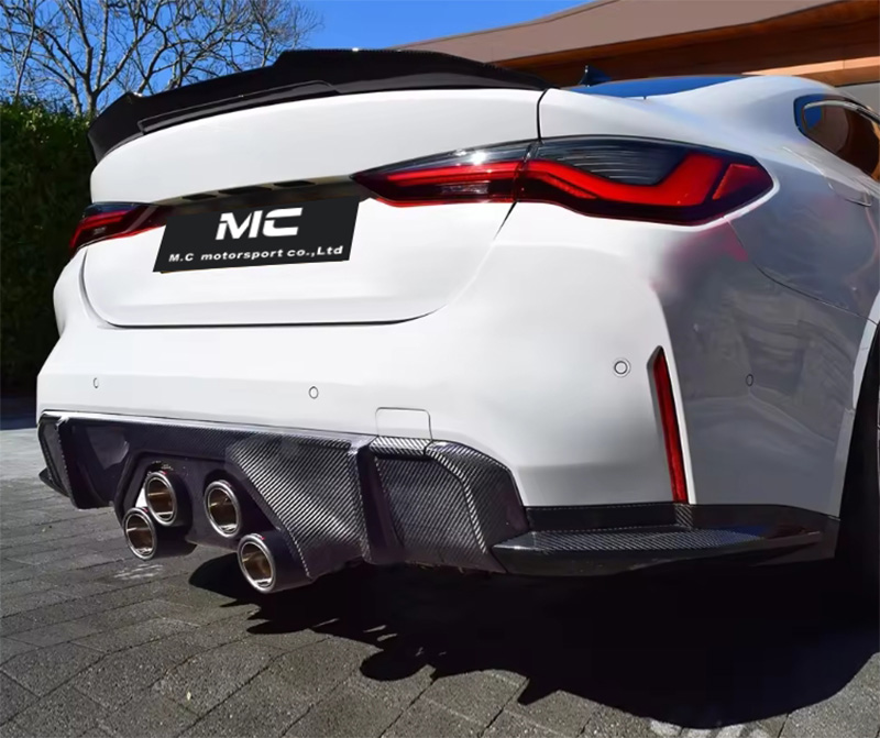 For BMW G80 G82 Carbon Fiber MP Style Rear Diffuser 