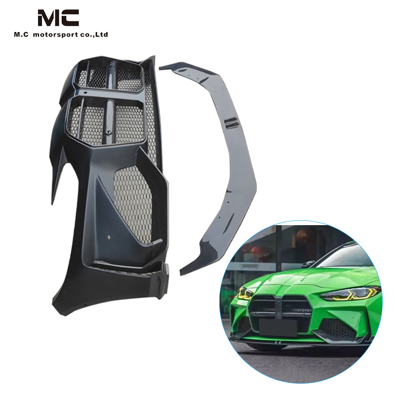 For BMW G80 G82 Half-Carbon Fiber Front Bumper Lip Grille Carbon Fiber Front Bumper