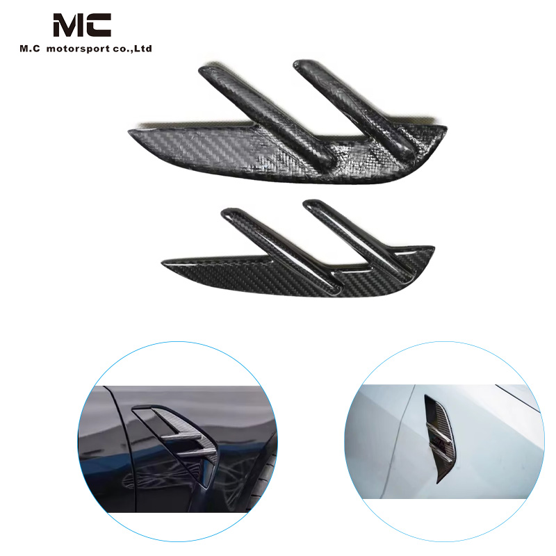 For BMW M3 G80 M4 G82 Dry Carbon Fiber Side Air Fender Vents 