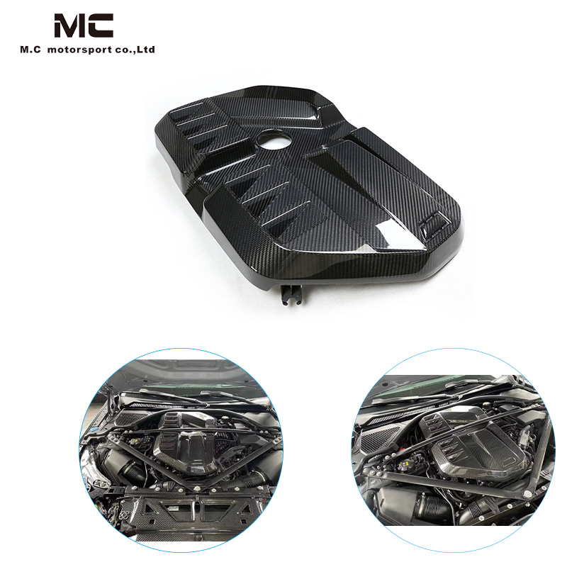 For BMW M3 G80 M4 G82 Dry Carbon Fiber Engine Cover 