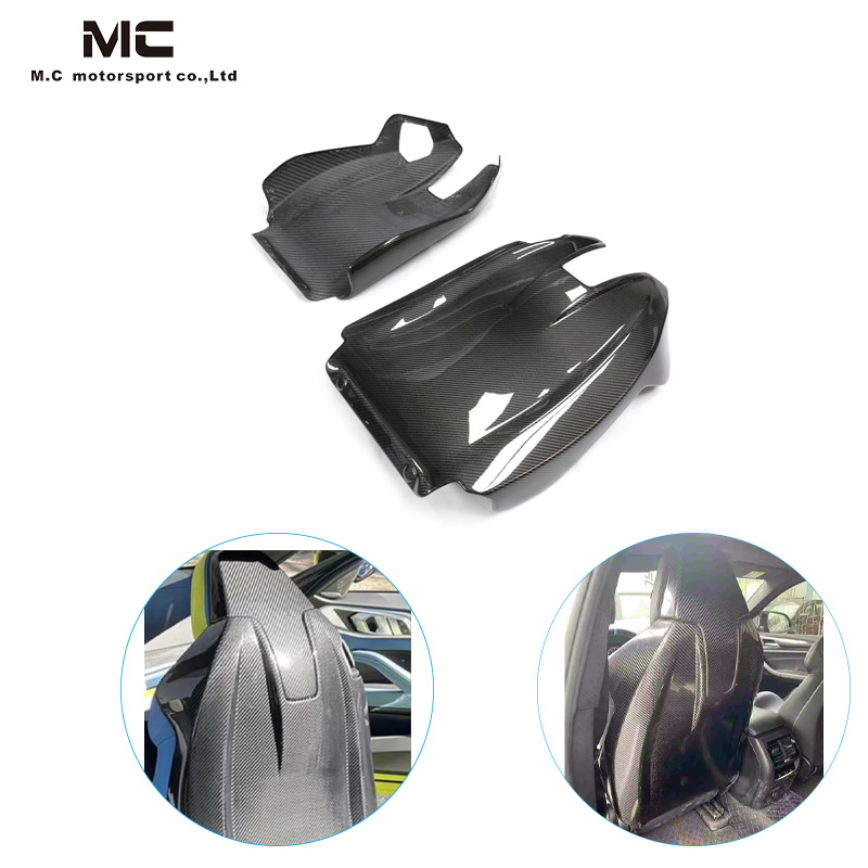 For BMW M3 G80 M4 G82 Dry Carbon Fiber Seat Back Sticker Interior
