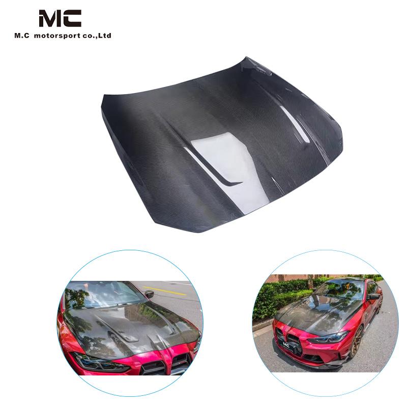 For BMW M3 G80 M4 G82 Dry Carbon Fiber Engine Hood 