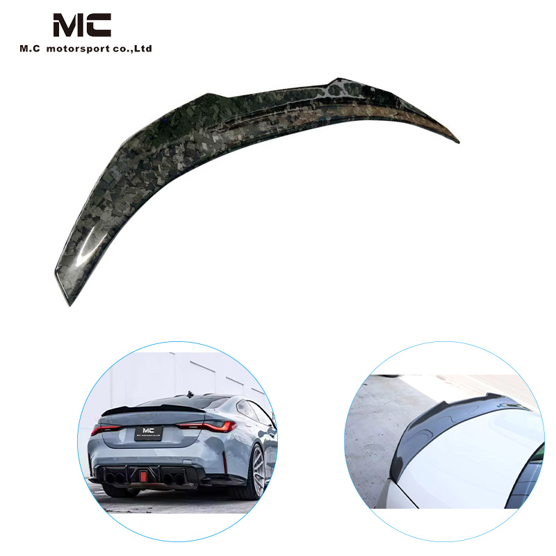 For BMW M3 G80 M4 G82 PSM Style Forged Carbon Fiber Rear Spoiler 