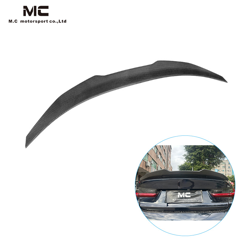 For BMW G20 G80 PSM Style Dry Carbon Fiber Rear Spoiler 
