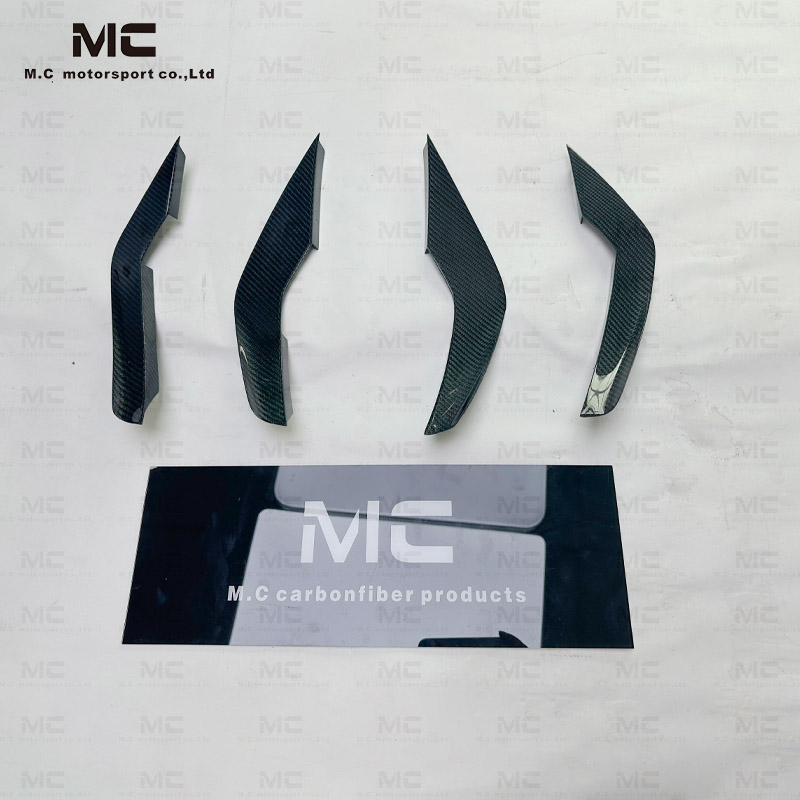 For BMW M4 G82 GT4 Style Carbon Fiber Front Bumper Canards 