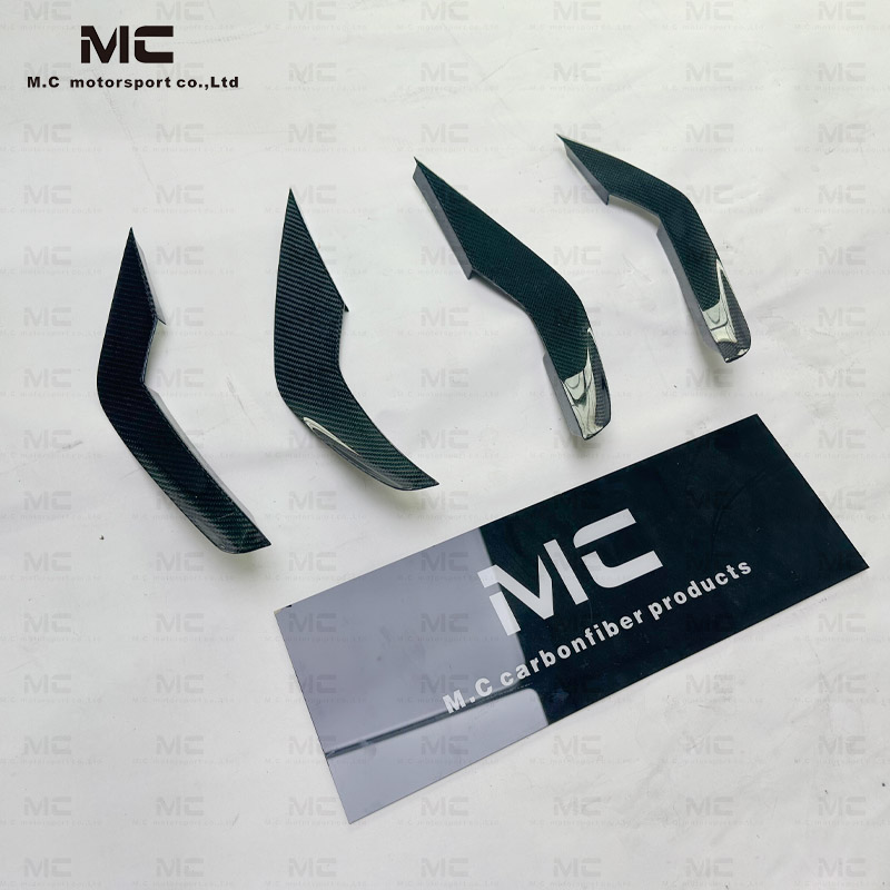 For BMW M4 G82 GT4 Style Carbon Fiber Front Bumper Canards 