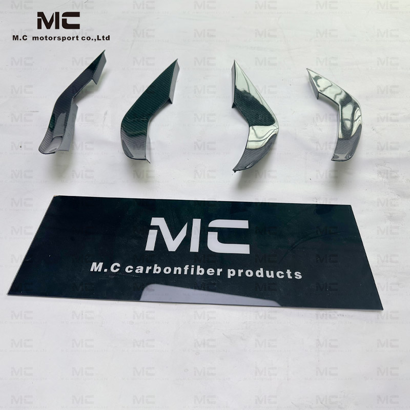 For BMW M4 G82 GT4 Style Carbon Fiber Front Bumper Canards 