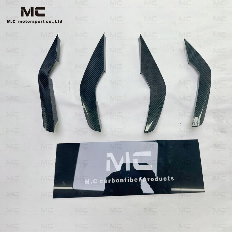 For BMW M4 G82 GT4 Style Carbon Fiber Front Bumper Canards 