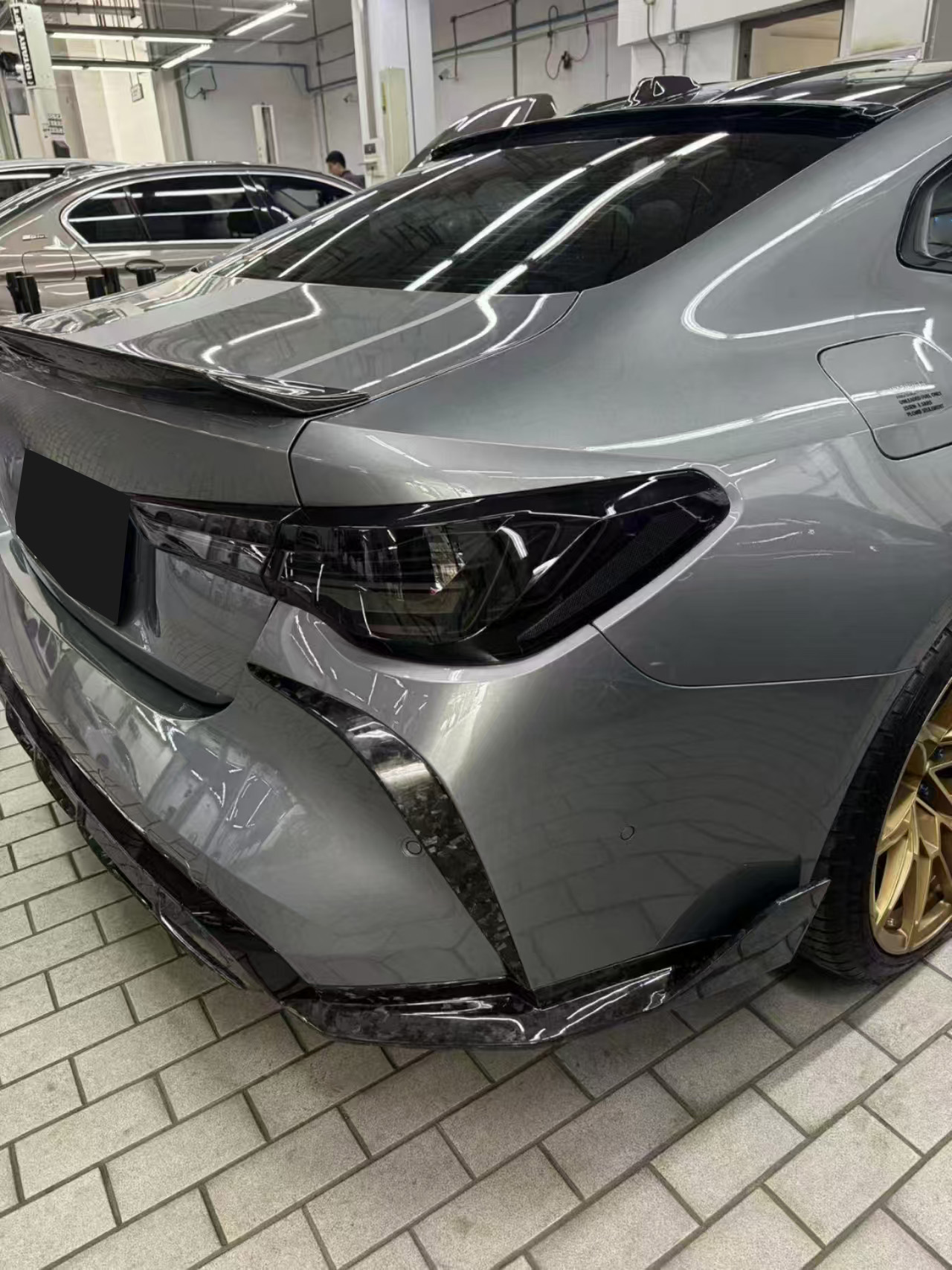 For BMW G82 Carbon Fiber Rear Bumper Canards 