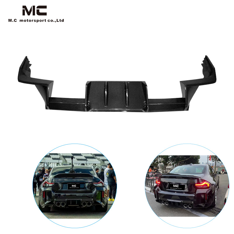 For BMW G87 R44 Style Carbon Fiber Rear Diffuser 