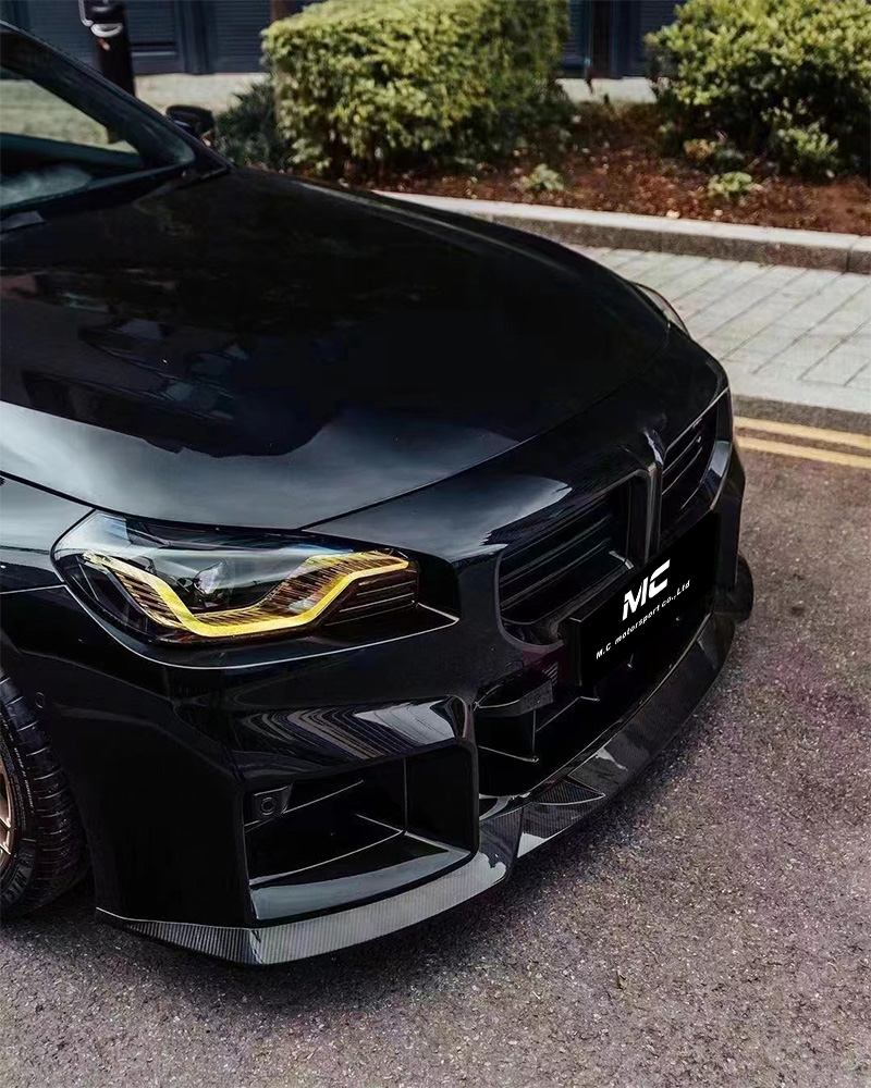For BMW G87 R44 Style Carbon Fiber Front Lip 