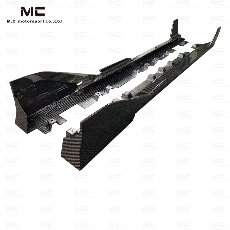 For Toyota SUPRA  A90 Toms Style Carbon Fiber Side Skirts 2019+