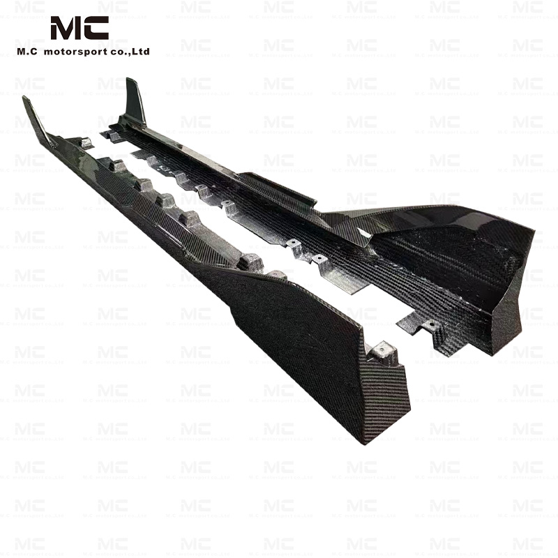 For Toyota SUPRA  A90 Toms Style Carbon Fiber Side Skirts 2019+