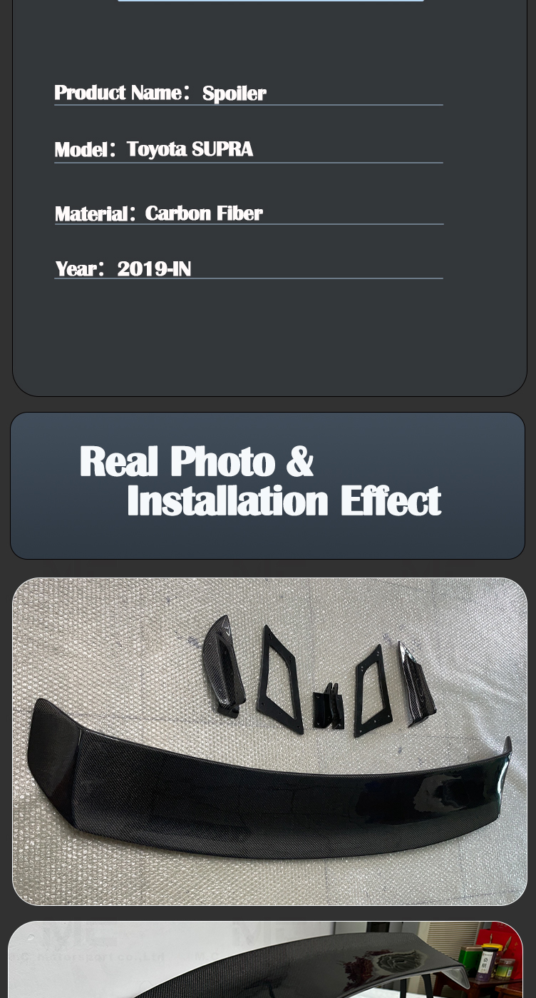 For Toyota SUPRA VOXT Style Carbon Fiber Rear Spoiler 2019+