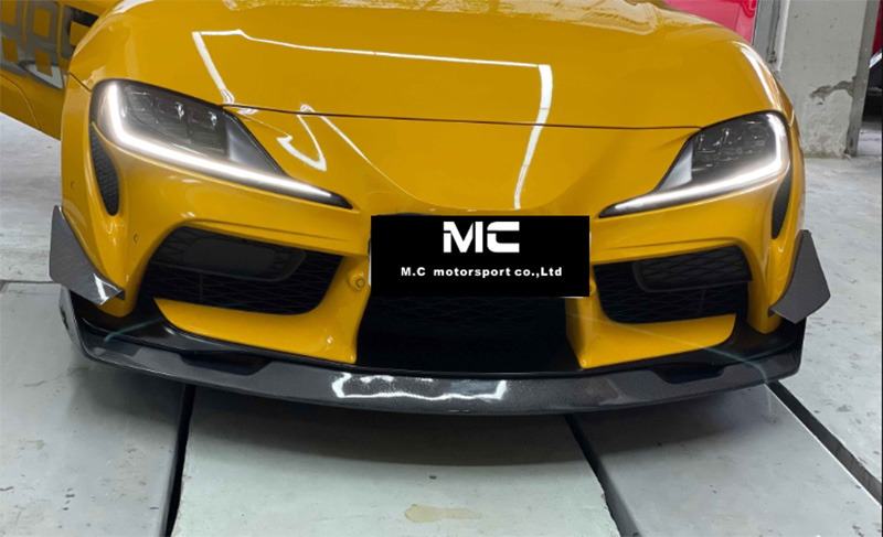 For Toyota Supra A90 Carbon Fiber Front Bumper Canards 2019+