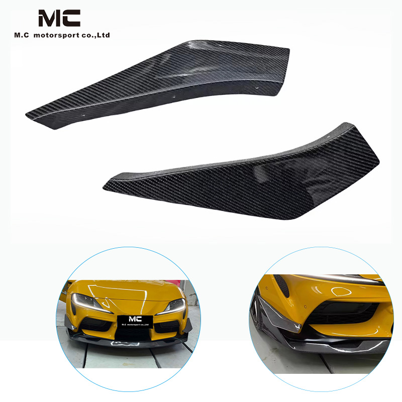 For Toyota Supra A90 Carbon Fiber Front Bumper Canards 2019+