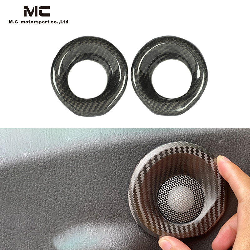 For Toyota Supra A90 Dry Carbon Fiber 2 Pcs Audio Speaker Covers 2pcs 2019+