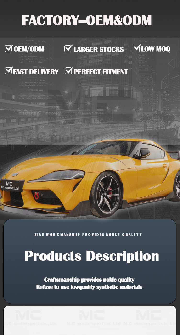 For Toyota Supra A90 Dry Carbon Fiber 2 Pcs Audio Speaker Covers 2pcs 2019+