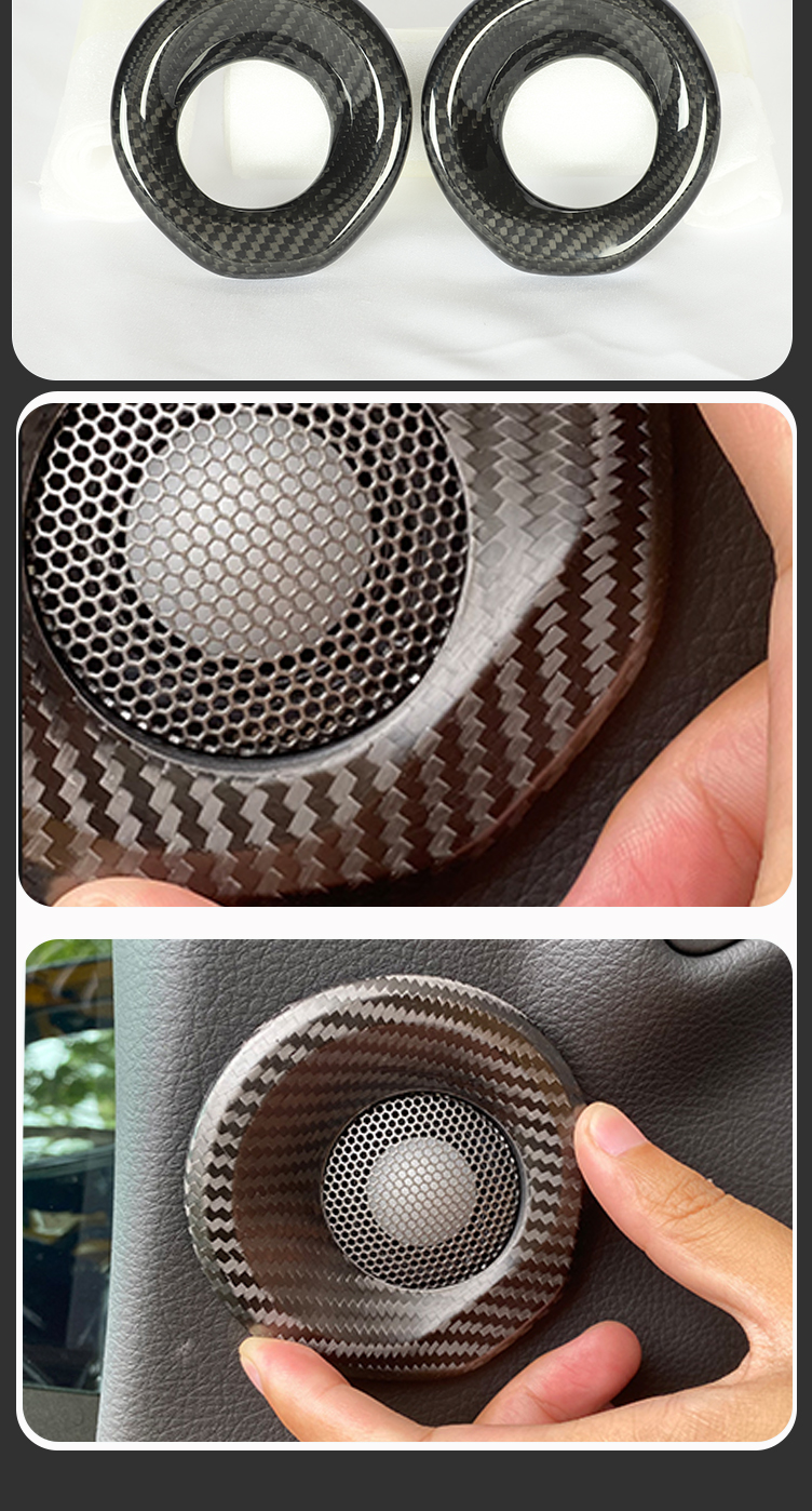 For Toyota Supra A90 Dry Carbon Fiber 2 Pcs Audio Speaker Covers 2pcs 2019+