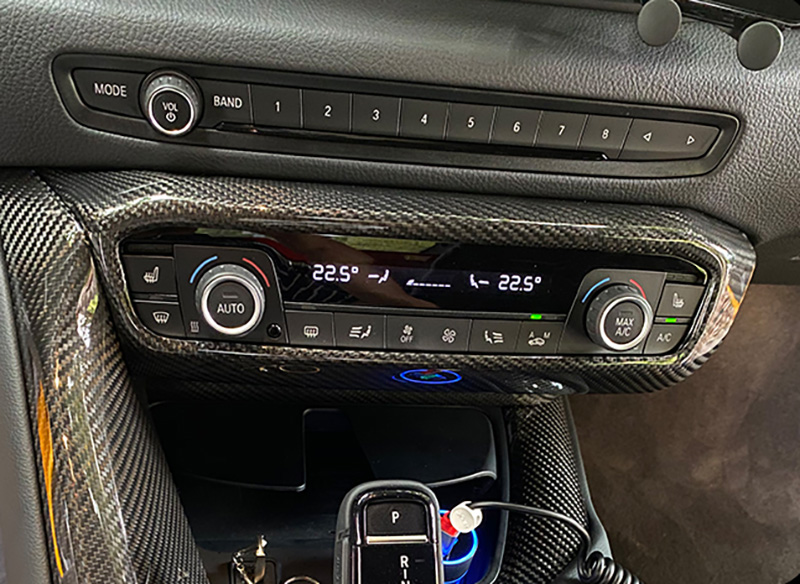 For Toyota SUPRA  A90 Dry Carbon Fiber Center Console Cover 2019+