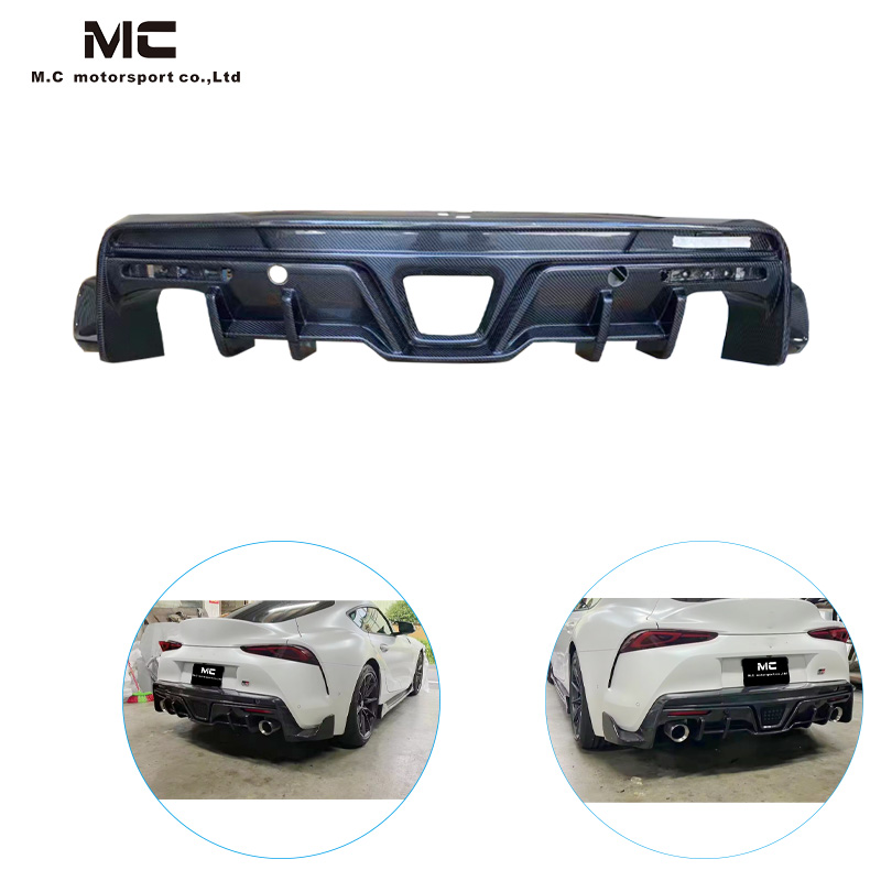 For Toyota SUPRA  A90 Toms Style Carbon Fiber Rear Diffuser 2019+