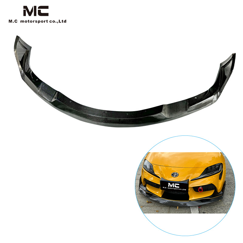 For Toyota SUPRA  A90 Three-Section Style Carbon Fiber Front Lip 2019+