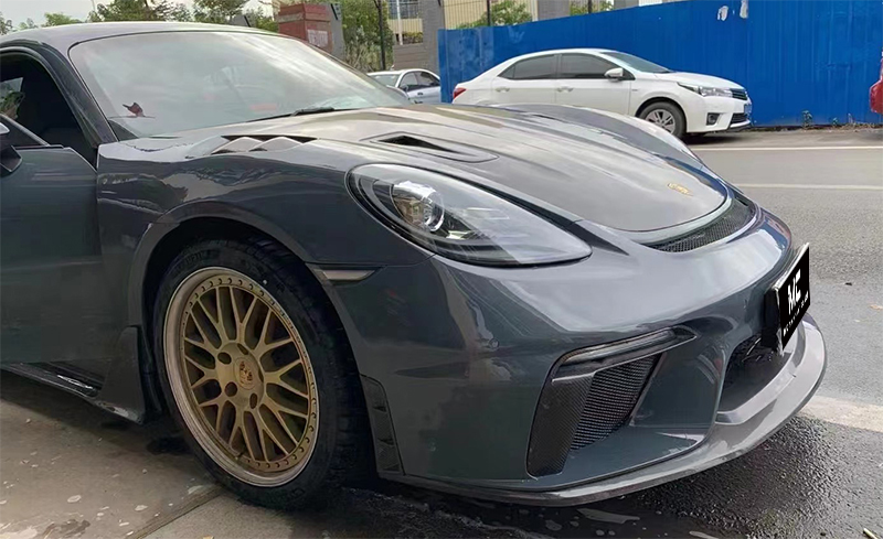 For Porsche 718 GT4 RS Style Half Carbon Fiber Fenders 2020+