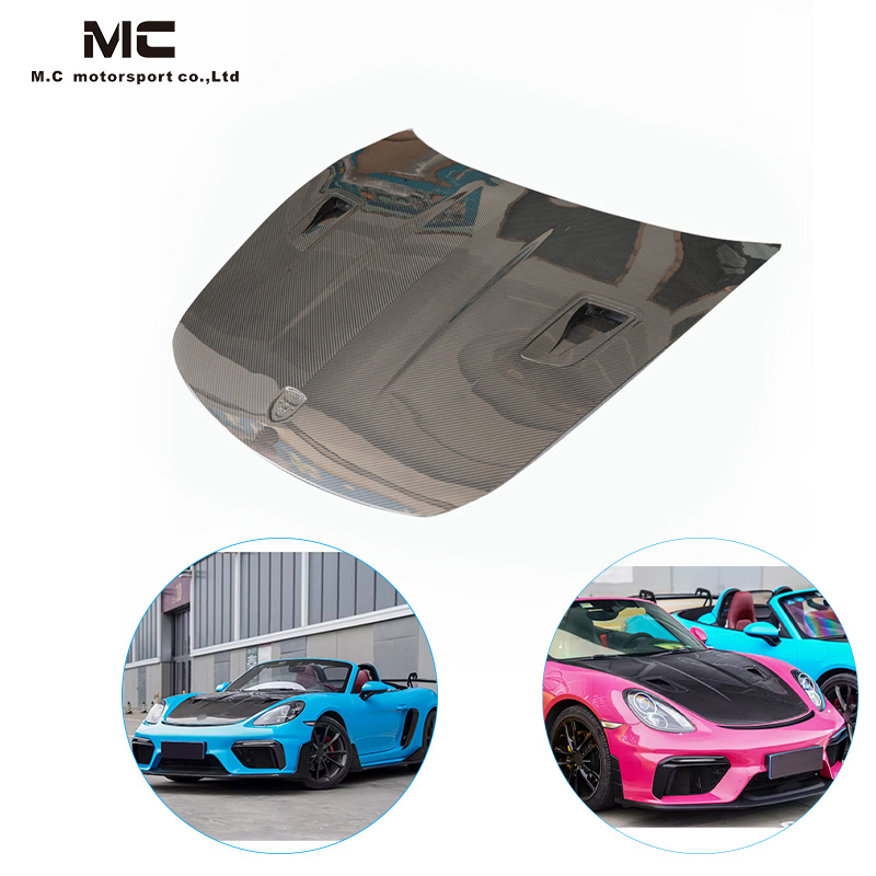 For Porsche 718 Dry Carbon Fiber Engine Hood 2020+