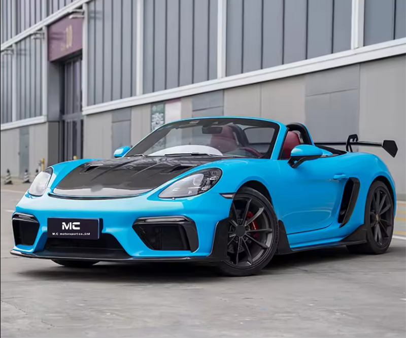 For Porsche 718 Dry Carbon Fiber Engine Hood 2020+