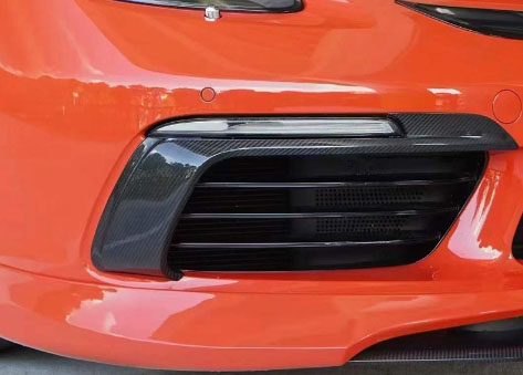 For Porsche 718 Carbon Fiber Foglight Frame Canadrs 2020+
