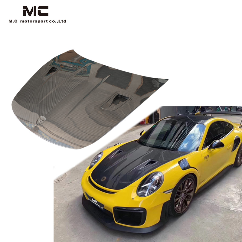 For Porsche 911 991 GT2 RS Style Dry Carbon Fiber Hood 2012-2018