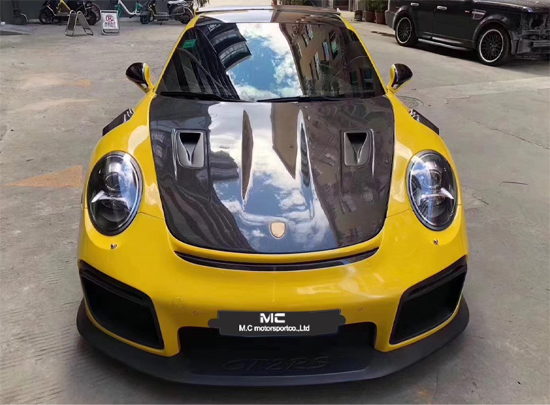 For Porsche 911 991 GT2 RS Style Dry Carbon Fiber Hood 2012-2018