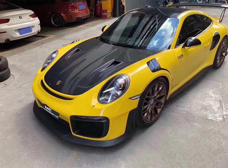 For Porsche 911 991 GT2 RS Style Dry Carbon Fiber Hood 2012-2018