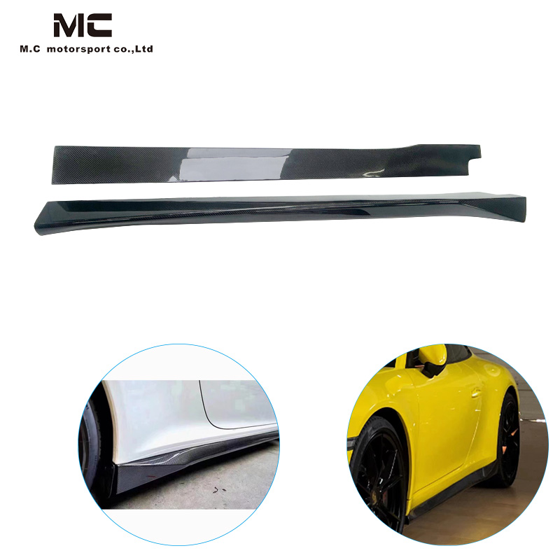 For Porsche 911 991 GT Style Carbon Fiber Side Skirts 2015-2018