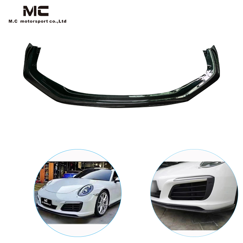 For Porsche 911 991 GT Style Carbon Fiber Front Lip 2015-2018