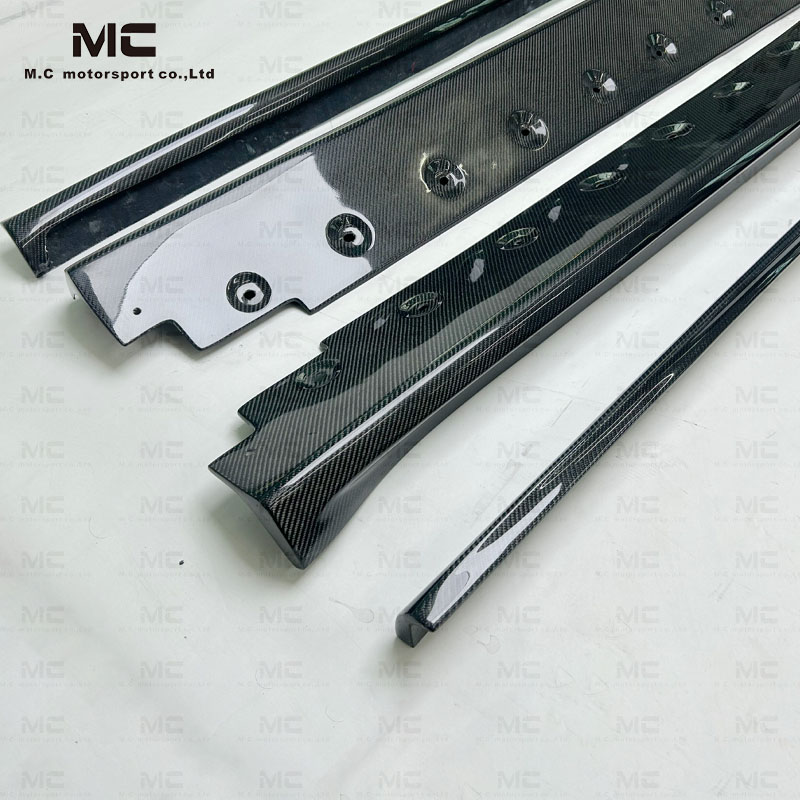 For Porsche 911 992 Techart Style Carbon Fiber Side Skirts 2019+