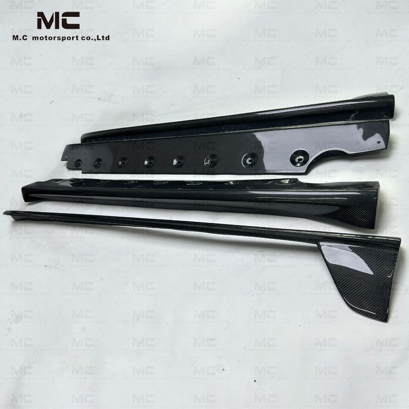 For Porsche 911 992 Techart Style Carbon Fiber Side Skirts 2019+