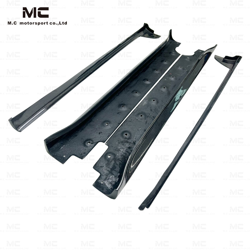 For Porsche 911 992 Techart Style Carbon Fiber Side Skirts 2019+