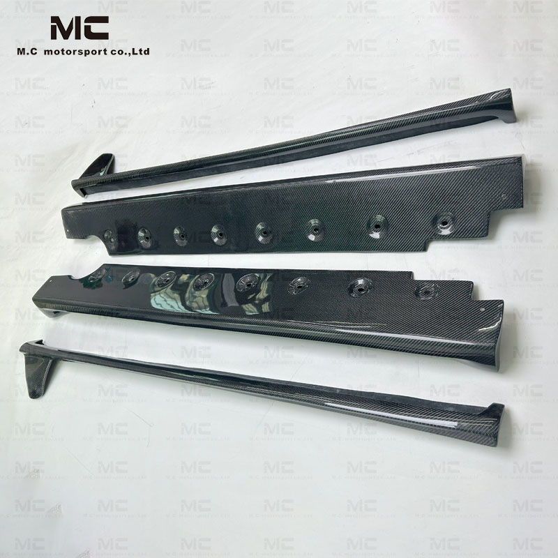 For Porsche 911 992 Techart Style Carbon Fiber Side Skirts 2019+