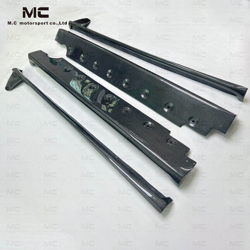 For Porsche 911 992 Techart Style Carbon Fiber Side Skirts 2019+