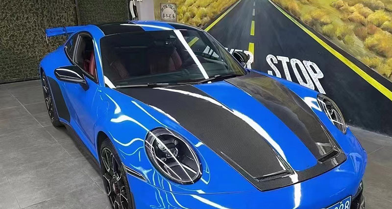 For Porsche 911 992 GT3 Style Dry Carbon Fiber Engine Hood 2019+