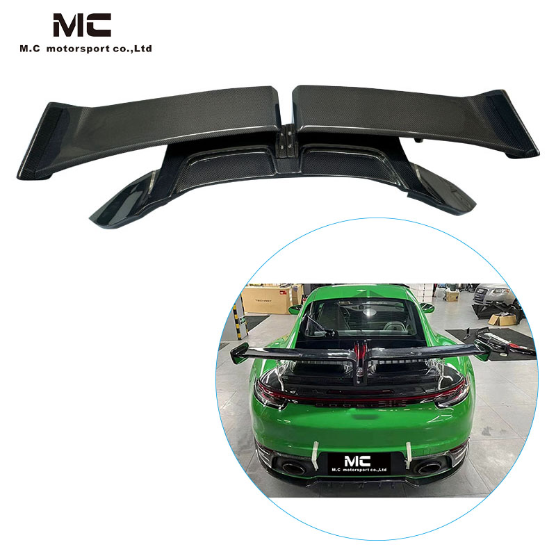 For Porsche 911 992 Techart Style Carbon Fiber Rear Spoiler 2019+