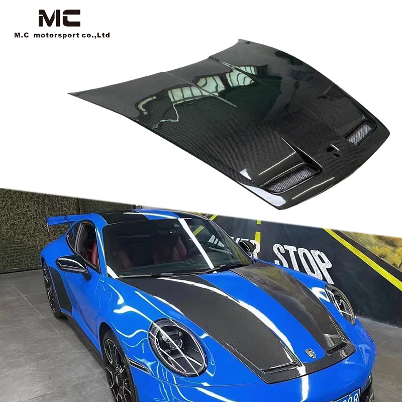 For Porsche 911 992 GT3 Style Carbon Fiber Engine Hood 2019+