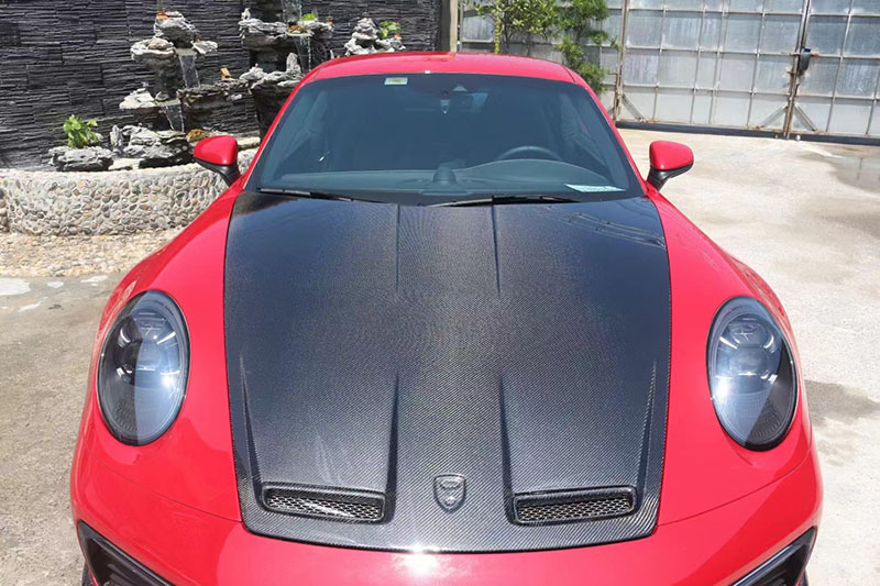 For Porsche 911 992 GT3 Style Carbon Fiber Engine Hood 2019+