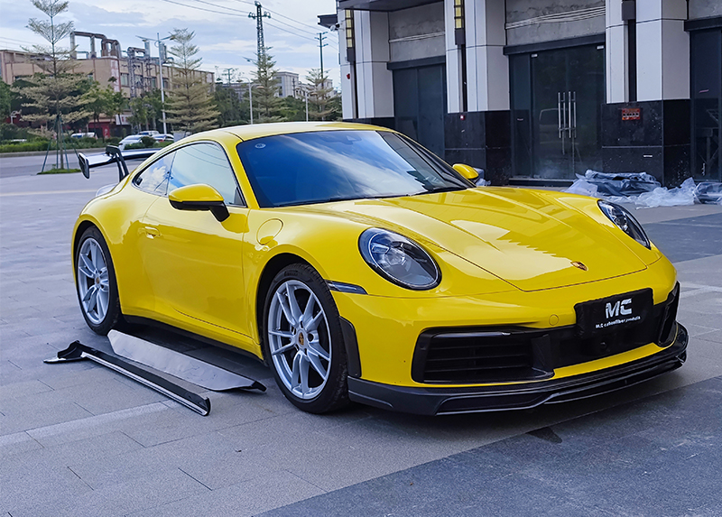 For Porsche 911 992 Techart Style Carbon Fiber Side Skirts 2019-IN